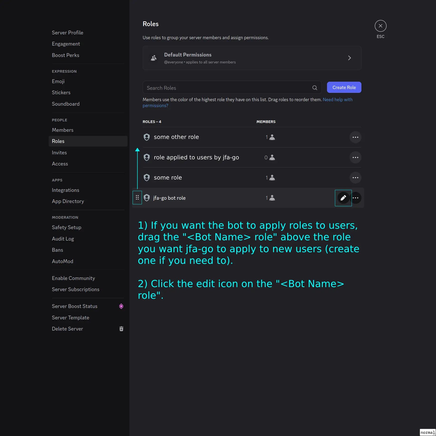 roles page
